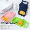 2 Pcs Crocodile Plastic Washboard for Hand Washing Clothes, Portable Wash Boards for Home/School/Dormitory/Traveling/Camping, Doubles as Pretend Home cleaning Toy Set (Green & Pink) view 2