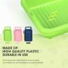 2 Pcs Crocodile Plastic Washboard for Hand Washing Clothes, Portable Wash Boards for Home/School/Dormitory/Traveling/Camping, Doubles as Pretend Home cleaning Toy Set (Green & Pink) view 3