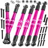 RcarmubWow RC Turnbuckles Tie Rods Linkage Set Upgrades Part for 1/10 Kraton 4x4 4S V2,Outcast 4x4 4S V2,Alloy Aluminium Turnbuckles Camber Links Steering Linkage Rod,Pink