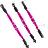RcarmubWow RC Turnbuckles Tie Rods Linkage Set Upgrades Part for 1/10 Kraton 4x4 4S V2,Outcast 4x4 4S V2,Alloy Aluminium Turnbuckles Camber Links Steering Linkage Rod,Pink view 3