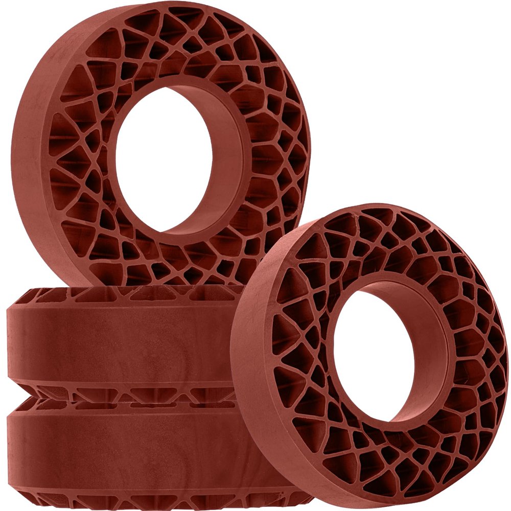 RCHuiWow 1.9 Silicone Rubber Insert Foam Tire Inserts RC 1.9" Wheel Tires Waterproof Inserts for 1/10 RC Crawler TRX4 SCX10 Capra Red cat Gen7 Gen8 RXB10 TF2,4pcs,Brown