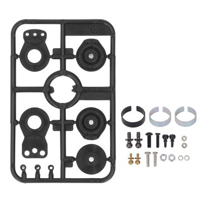 Keenso Servo Saver Set, Compatible with XV02 XV01 Lightweight Plastic Steering Arm Servo Saver Mount for RC Model Crafted with High Grade Materials (Black)