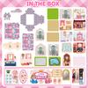 15 Rooms Doll House for Kid, 374Pcs Play Castle Furniture Playsets for Girls, Birthday Gifts for 3 4 5 6 7 8 9 10 11 12 Years Old Kids Toddlers view 3