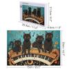 1000 PCS Jigsaw Puzzle for Adults Challenging Puzzle for Game Nights Four Black Cats Lying on The Piano Keyboard Jigsaw Puzzle Customized Personalized Wooden Puzzle Pieces for Family Home Decor Christ view 2