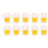 10Pcs Miniature Beer Mugs Oktoberfest Mini Beer Cups Dollhouse Beer Glasses Kit Plastic Beer Drinking Mugs for Oktoberfest Party Favor Dollhouse Decoration Accessories view 2