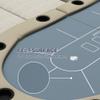 Soozier Poker Table Foldable, 70" Oval 8-Player Blackjack Casino Texas Holdem Poker Game Table with Cup Holders, Blue and Brown view 4