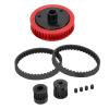 RC Crawler Belt Drive Transmission Pulley Gear, Aluminum Alloy Adjustable Wheel Base Belt Drive Gear System for Axial SCX10 1/10 90046 90047 RC Car view 1