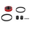 RC Crawler Belt Drive Transmission Pulley Gear, Aluminum Alloy Adjustable Wheel Base Belt Drive Gear System for Axial SCX10 1/10 90046 90047 RC Car view 2