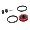 RC Crawler Belt Drive Transmission Pulley Gear, Aluminum Alloy Adjustable Wheel Base Belt Drive Gear System for Axial SCX10 1/10 90046 90047 RC Car view 3