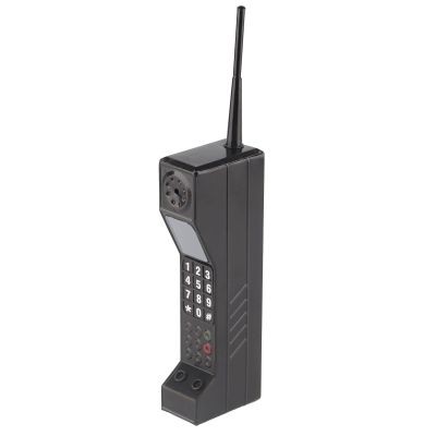 Retro Brick Cell Phone Ornament, Vintage Cellular Phone Model, Portable Lightweight Old Fashioned Cell Phone Model for Movie Props, Home and Office Decor (Black)