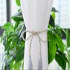 HooHero White 52 Width Beautiful Sheer Curtains Rod Pocket Top Living Kids Baby Room Home Decoration Modern Jacquard Cut Flower Plain Color view 4