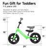 Youthkkee 12 Inch Toddler Balance Bike for 1-3 Year Olds, No-Pedal Bike with Tool-Free Adjustable Seat, Quick Assembly, Gift for 1-3 Year Old Boys & Girls with Customizable Plate view 2