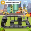 Aukit Magnetic Tiles Road Expansion Pack, Magnetic Building Blocks Construction Toys for 3+Year Old Boys Girls, Kids Toy Montessori Toys for Toddler. view 4