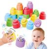 Quercetti: MOMY Soft - Happy Sound - 18pc Blocks Set, Rattle Pieces, Sorting & Stacking, Construction Toy, Early Development Play, Baby & Toddler 6mo+ view 2