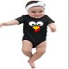 6M Black Infant Turkey Face Funny Thanksgiving Costume Creeper view 1