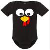 6M Black Infant Turkey Face Funny Thanksgiving Costume Creeper view 3