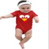 18M Red Infant Turkey Face Funny Thanksgiving Costume Creeper view 1