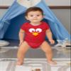 18M Red Infant Turkey Face Funny Thanksgiving Costume Creeper view 2