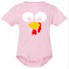 6M Pink Infant Turkey Face Funny Thanksgiving Costume Creeper view 3
