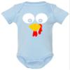 12M Light Blue Infant Turkey Face Funny Thanksgiving Costume Creeper view 3