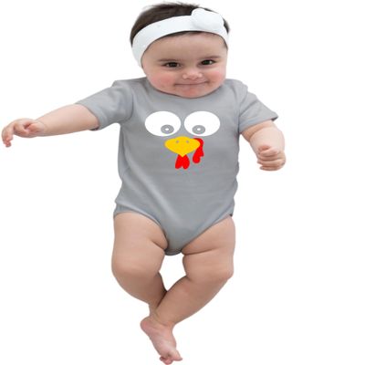 12M Oxford Infant Turkey Face Funny Thanksgiving Costume Creeper
