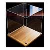 XLIHAWY Clear Acrylic Display Case, Self-Assembly Box Metal Corner Protectors with Wooden Base, Toys Favors Organizer Container for Figure Car Models(60x50x30cm) view 1