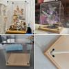 XLIHAWY Clear Acrylic Display Case, Self-Assembly Box Metal Corner Protectors with Wooden Base, Toys Favors Organizer Container for Figure Car Models(60x50x30cm) view 4