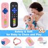 2 Pack Teether Toy for Babies Over 3 Months, TV Remote Control Shape Silicone Teething Toys for Infants 6-12 Months, Boys Girls Baby Teething Toys, Babies Chew Toys, Freezer BPA Free view 3