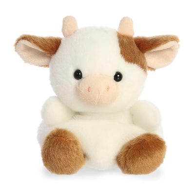 Aurora Adorable Palm Pals Caroline Brown Cow Stuffed Animal - Fun Collectible Plush for Kids and Adult Collectors - Perfect for Decorating Rooms and Birthday Gifts - 5 Inches