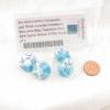 Turquoise and White Gemini Luminary Dice with Blue Numbers Perc D10 Aprox 16mm (5/8in) Pack of 4 view 2