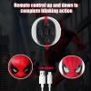 AUGMAXI Electric Spider Superhero Role-Playing Mask Toy with Moving Eyes and LED Lights - Remote Control Ring, Fun Gift for Men (red) view 2