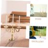 FELTECHELECTR Mini Candlesticks Toy Miniature Candlestick Model Mini Doll House Decor Realistic Scene Alloy Material view 3
