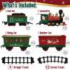 Christmas Train Set for Under The Tree with Lights, Music, Sounds, and Steam  Electric Train with On/Off Button, Smoke, Tracks  Perfect Holiday or Birthday Gift for Boys, Toddlers Ages 3+ Year Olds view 2