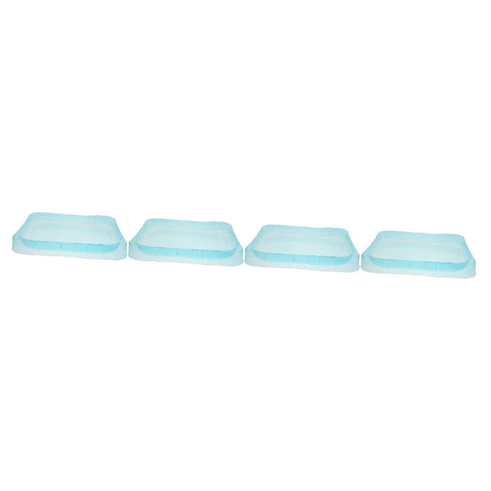 Abaodam 4pcs Rectangular Gyro Tray Gyro Train Stadium Plastic Plate for Interactive Play