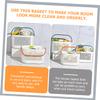 ABOOFAN Shower Baskets for Bathroom Portable Toilet Basket Handles for Bathroom view 3