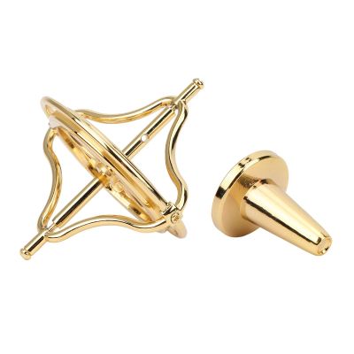 POENVFPO Adult Gyroscope Decompression Toy,Portable Alloy Stress Relief Fingertip Toy Educational Training Toy (Gold)