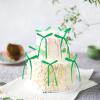 20 Pack Green Bow Cupcake Toppers Dark Green Ribbon Bows Cake Toppers for St. Patrick's Day Balloon Wall Party Decorations Safari Forest Animal Birthday Christmas Baby Shower Graduation Party Supplies view 3