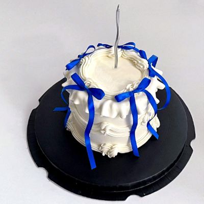 20 Pack Royal Blue Bow Cupcake Toppers Deep Blue Ribbon Bows Cake Toppers for Boys Men Father's Birthday Cake Decors High Footed Cup Balloon Wall Decorations Independence Day Graduation Party Supplies