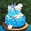 20 Pack Royal Blue Bow Cupcake Toppers Deep Blue Ribbon Bows Cake Toppers for Boys Men Father's Birthday Cake Decors High Footed Cup Balloon Wall Decorations Independence Day Graduation Party Supplies view 2