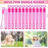 SNLN 110Pcs Cowgirl Party Favors Hot Pink Princess Birthday Supplies for Girls, Cowgirl Straws Necklace Bubble Wands Silicone Bracelet Western Tattoo Stickers Rodeo Hot Pink Horse Party Favors view 4