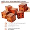 ApudArmis Classic Mahogany Giant Wooden Yard Dice Set, 3.5In Big Die Lawn Game Set with Scoreboard & Carrying Bag - Large Pine Wooden 6 Dice Backyard Game for Adults Family view 2