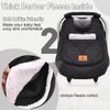 beatoutou Winter Baby Car Seat Cover, Beatoutou Waterproof Winter Infant Carseat Canopy for Boys Girls, Cold Weather Warm Car Seat Covers for Babies, Keeps Babies Warm and Cozy (Black) view 3
