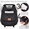 beatoutou Winter Baby Car Seat Cover, Beatoutou Waterproof Winter Infant Carseat Canopy for Boys Girls, Cold Weather Warm Car Seat Covers for Babies, Keeps Babies Warm and Cozy (Black) view 4