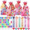 24 Pack Valentines Day Classroom Exchange Gift for Kids with Stationery Set Assorted Valentines Day Cards for Kids School Valentines Party Favors for Class with Goodie Bag and Pencils, Erasers, Rulers view 1