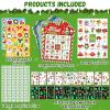 Bolake 43Pcs Christmas Bingo Games for Kids Adults 24 Players Christmas Bingo Cards with Reward Stickers Christmas Tattoos for Kids Glow in The Dark for Family Party School Indoor Games Activities view 2