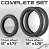 3 Tires for 3-Wheeler Gear Strollers - Front 12x1.75" & Rear 16x1.75" Tires - For Single/Double Stroller Models Including Revolution SE/Pro/Flex/SU/Ironman by Mata1-USA view 4