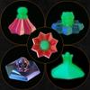 3D Printed Fractal Fidget Hexagon-Hexagonal Spiral Visual Fingertip Toys for Stress Anxiety-Glow in The Dark Skull Toys for Calming Relief- Halloween Fidget Toys for Kids & Adults (4 Pack) view 1