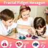 3D Printed Fractal Fidget Hexagon-Hexagonal Spiral Visual Fingertip Toys for Stress Anxiety-Glow in The Dark Skull Toys for Calming Relief- Halloween Fidget Toys for Kids & Adults (4 Pack) view 4