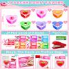 24 Pack Valentines Day Gifts for Kids Classroom Heart Butter Slime with Charms Valentines Day Cards for Kids School, Valentines for Class Exchange Valentines Party Favors Stress Relief Fidget Toys view 3