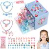 Toys for Ages 5-7 Jewelry, Kids Toys for Girls 8-10 Clip on Earrings, Toddler Girls Toy Age 6-8 Princess Dress Up,Frozen Unicorn Toy Adjustable Ring Bracelets Necklaces Birthday Christmas Gifts view 1